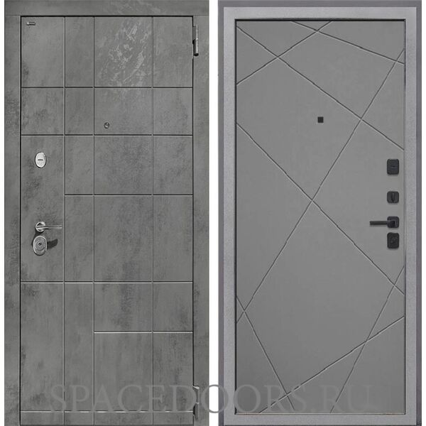 Входная дверь Интекрон Спарта New Грей Лучи-М Софт Графит