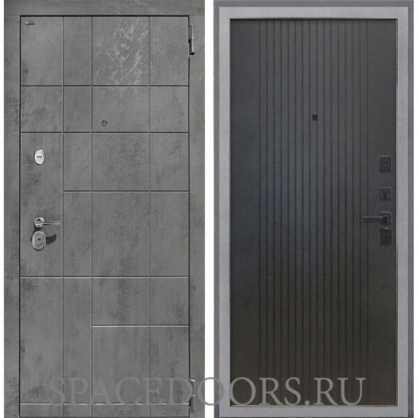 Входная дверь Интекрон Спарта New Грей Лофт черный ФЛ-295
