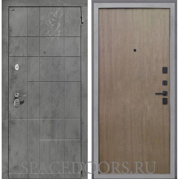 Входная дверь Интекрон Спарта New Грей Шпон венге коричневый гладкая