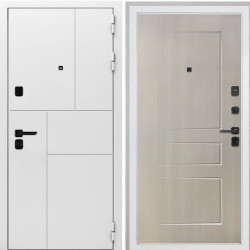 Входная дверь Интекрон Спарта New White ФЛ-638М лиственница беж