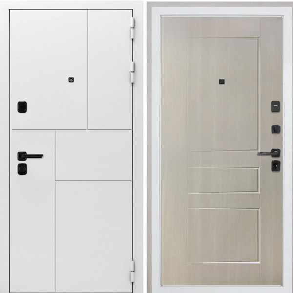 Входная дверь Интекрон Спарта New White ФЛ-638М лиственница беж
