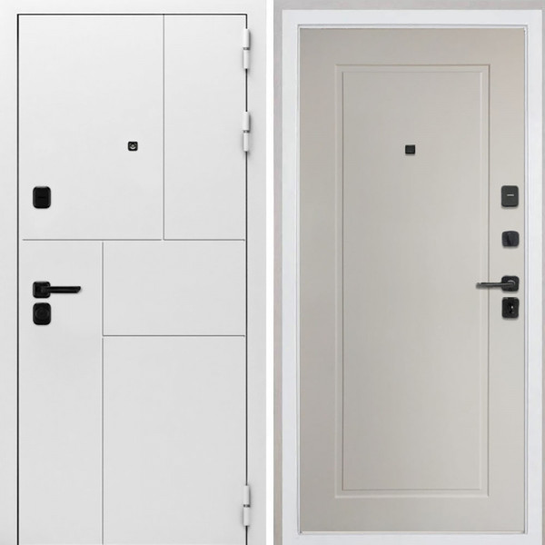 Входная дверь Интекрон Спарта New White ФЛ-642 светлое кофе