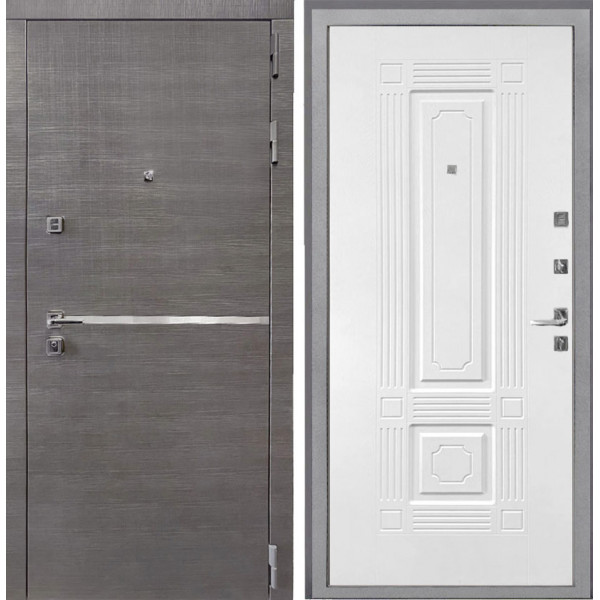 Входная дверь Интекрон Вектор Ясень белый силк ФЛ-2