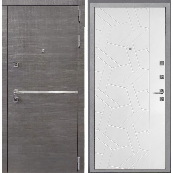 Входная дверь Интекрон Вектор Ясень силк белый ФЛ-306