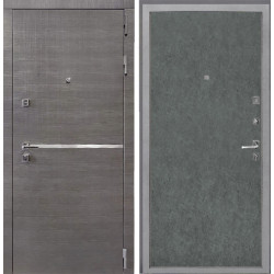 Входная дверь Интекрон Вектор Штукатурка графит гладкая