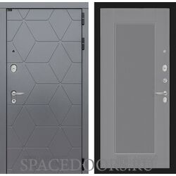 Входная дверь Лабиринт COSMO 30 - Серый рельеф софт