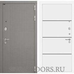 Входная дверь Лабиринт Forma 25 - Белый софт, черный молдинг