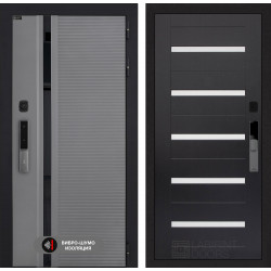 Входная дверь Лабиринт Пиано Смарт 2.0 01 - Венге, стекло белое