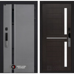 Входная дверь Лабиринт Пиано Смарт 2.0 02 - Венге, стекло белое