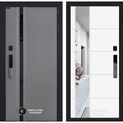 Входная дверь Лабиринт Пиано Смарт 2.0 с зеркалом 19 - Белый софт