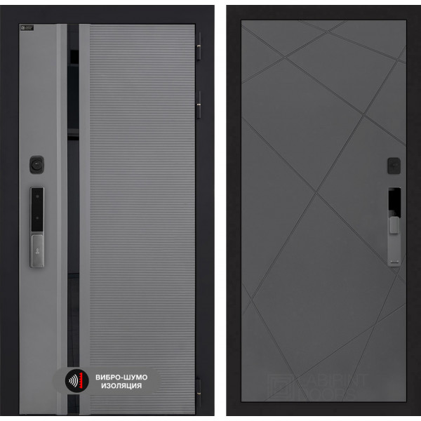 Входная дверь Лабиринт Пиано Смарт 2.0 24 - Графит софт