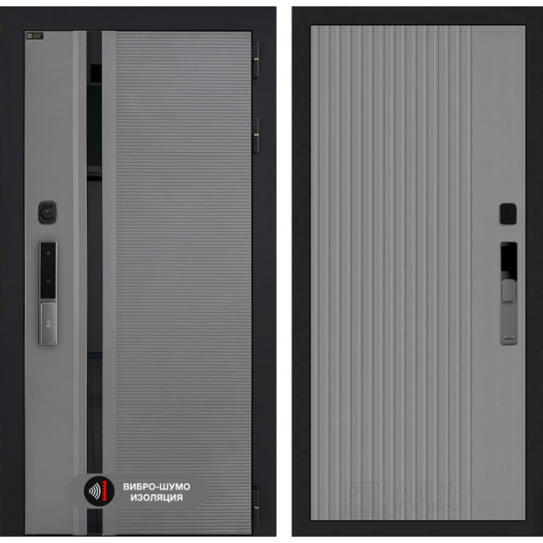 Входная дверь Лабиринт Пиано Смарт 2.0 29 - Серый рельеф софт