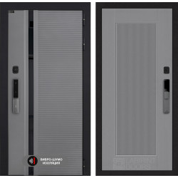 Входная дверь Лабиринт Пиано Смарт 2.0 30 - Серый рельеф софт