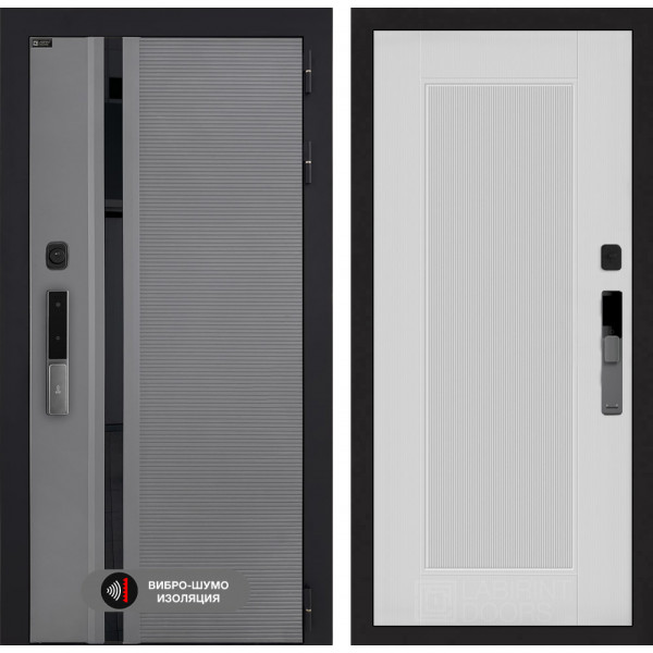 Входная дверь Лабиринт Пиано Смарт 2.0 30 - Белый рельеф софт