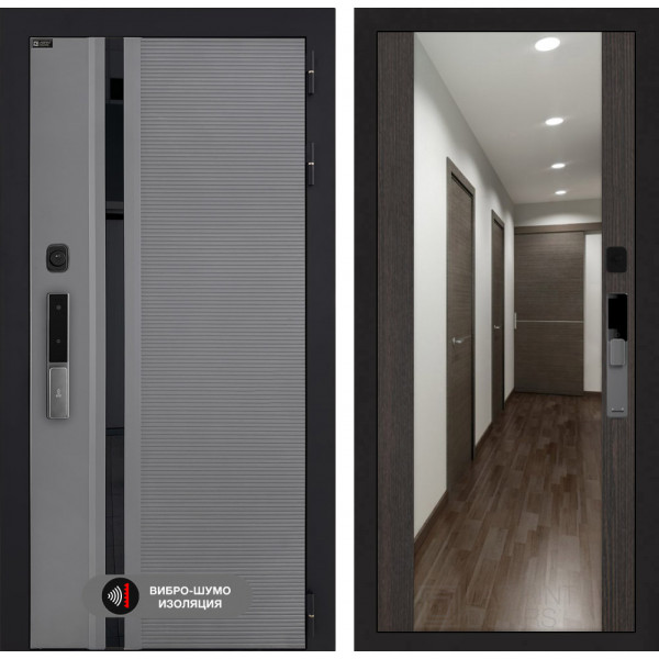 Входная дверь Лабиринт Пиано Смарт 2.0 с зеркалом Максимум - Венге