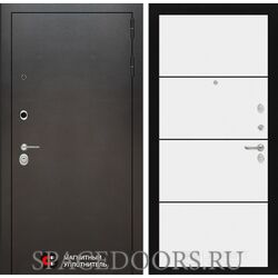 Входная дверь Лабиринт SILVER 25 - Белый софт, черный молдинг