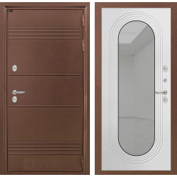 Входная дверь Лабиринт Термо Лайт с зеркалом Дольче - Белый софт