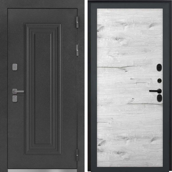 Входная дверь L-Дарион с терморазрывом Без фрезеровки Дуб арктик горизонт