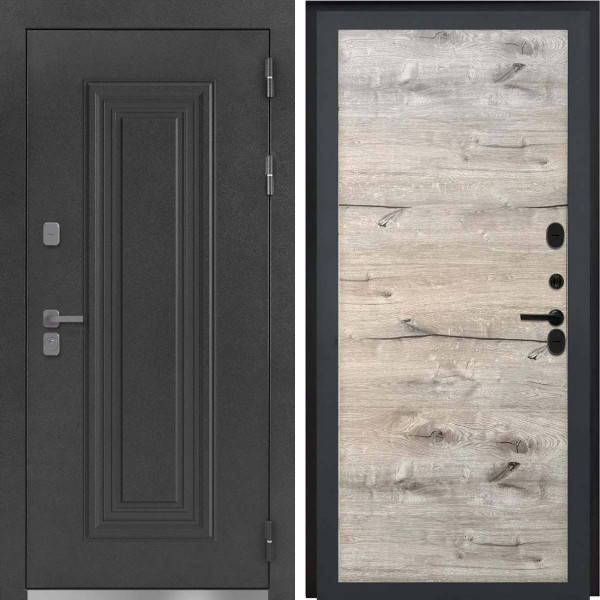 Входная дверь L-Дарион с терморазрывом Без фрезеровки Дуб пацифик горизонт