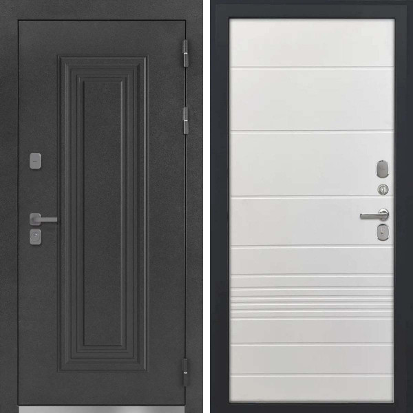 Входная дверь L-Дарион с терморазрывом ФЛ-700 ясень белый soft-touch пвх