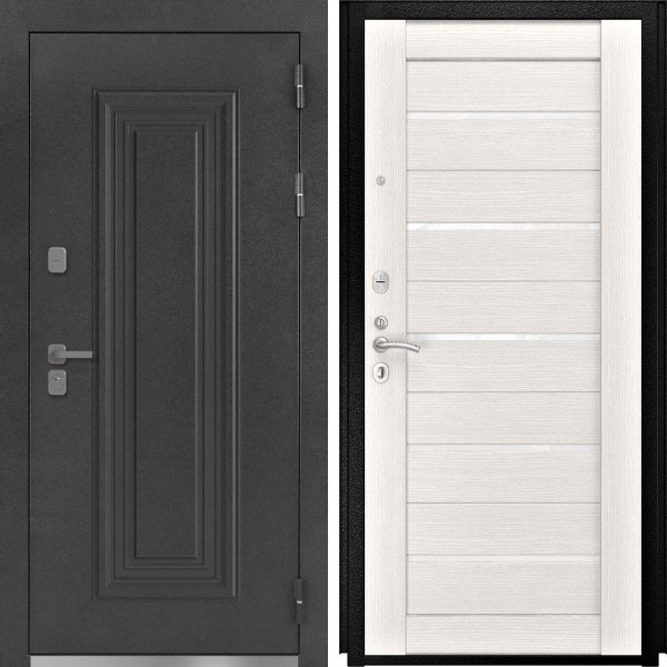 Входная дверь L-Дарион с терморазрывом СБ-1 беленый дуб экошпон