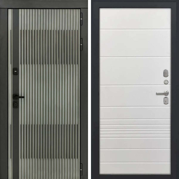 Входная дверь L-Elfy ФЛ-700 ясень белый soft-touch пвх