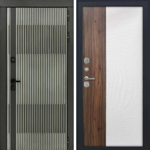 Входная дверь L-Elfy ФЛП-560 белый + орех