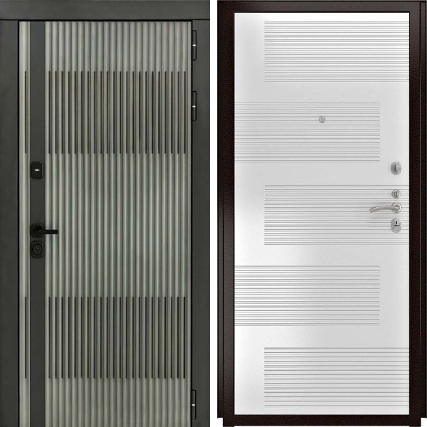 Входная дверь L-Elfy ФЛ-185 ясень белый пвх