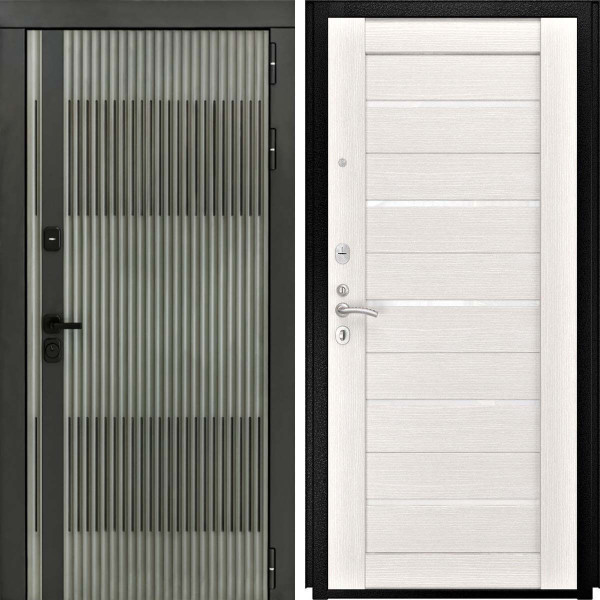 Входная дверь L-Elfy СБ-1 беленый дуб экошпон