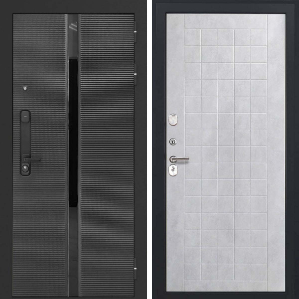 Входная дверь L-Legia ФЛ-256 бетон снежный пвх