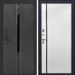 Входная дверь L-Legia ФЛП-541 Белая и черный пластик