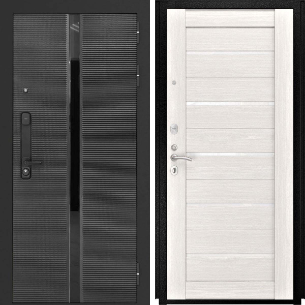 Входная дверь L-Legia СБ-1 беленый дуб экошпон