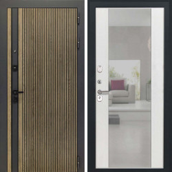 Входная дверь L-Rosna Алиса ясень белый зеркало