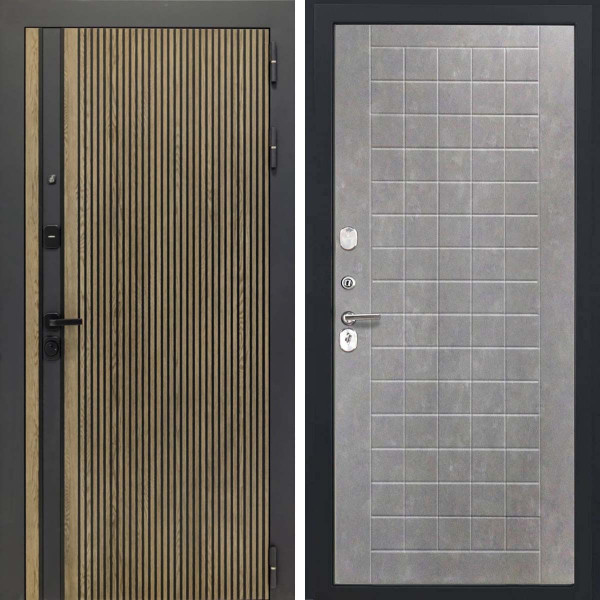 Входная дверь L-Rosna ФЛ-256 бетон пепельный пвх