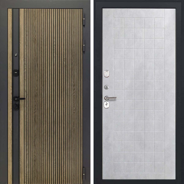 Входная дверь L-Rosna ФЛ-256 бетон снежный пвх