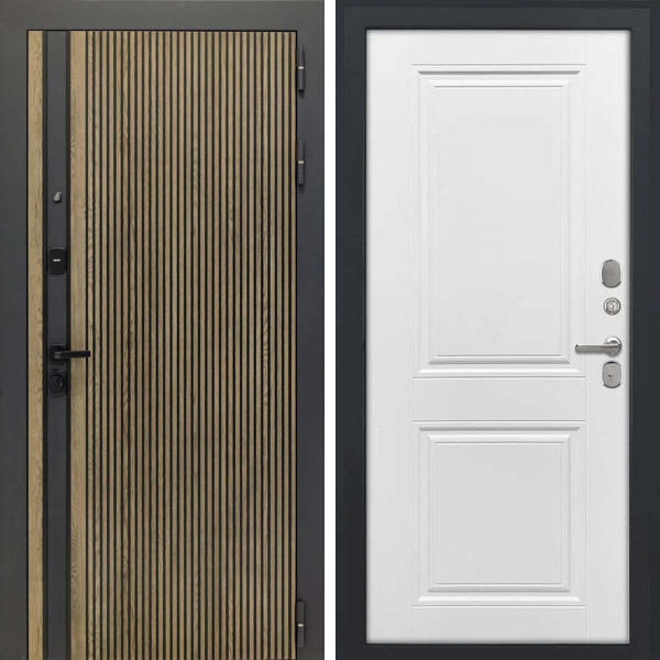 Входная дверь L-Rosna ФЛ-677 белый матовый пвх