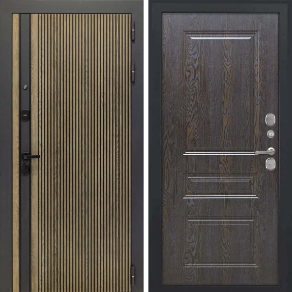 Входная дверь L-Rosna ФЛ-701 дуб шоколад пвх