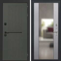 Входная дверь L-Terio-2 Алиса софт грей зеркало