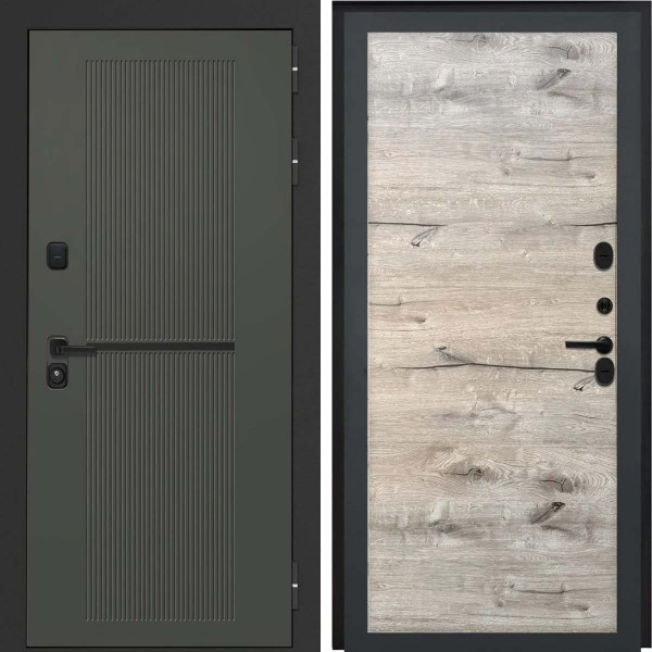 Входная дверь L-Terio-2 Без фрезеровки Дуб пацифик горизонт