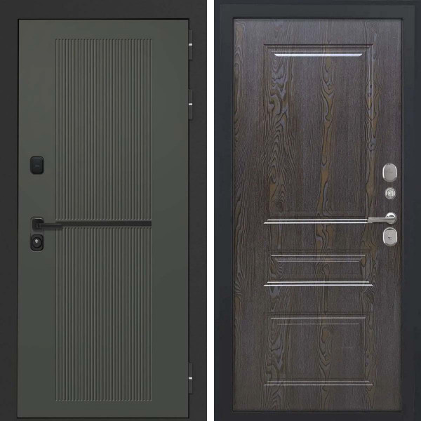 Входная дверь L-Terio-2 ФЛ-701 дуб шоколад пвх