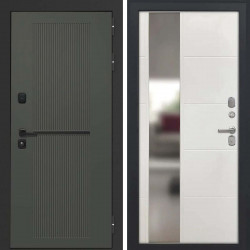 Входная дверь L-Terio-2 ФЛЗ-649 софт капучино зеркало