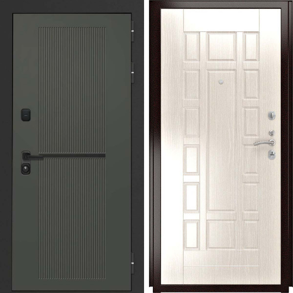 Входная дверь L-Terio-2 ФЛ-244 беленый дуб пвх