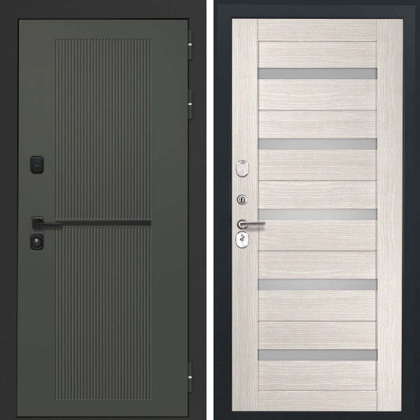 Входная дверь L-Terio-2 СБ-1 капучино экошпон