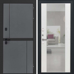 Входная дверь L-Terio Алиса ясень белый зеркало