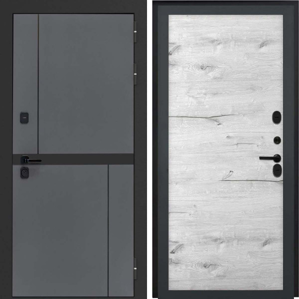 Входная дверь L-Terio Без фрезеровки Дуб арктик горизонт