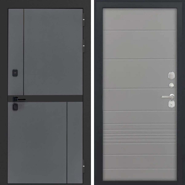 Входная дверь L-Terio ФЛ-700 ясень грей soft-touch пвх