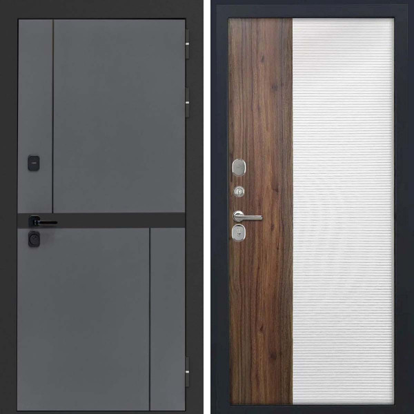 Входная дверь L-Terio ФЛП-560 белый + орех