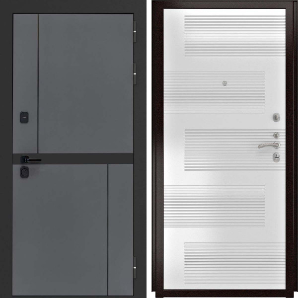 Входная дверь L-Terio ФЛ-185 ясень белый пвх