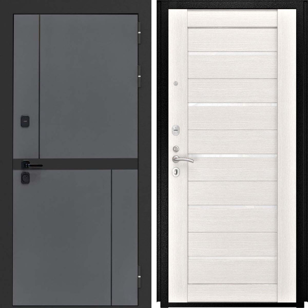 Входная дверь L-Terio СБ-1 беленый дуб экошпон