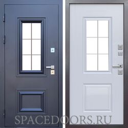 Входная дверь MXDoors Термо титул стеклопакет Букле графит
